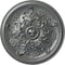 Ekena Millwork Katheryn Ceiling Medallion (Fits Canopies up to 2 1/8"), Hand-Painted Platinum, 14 1/2"OD x 2 3/4"P CM14KTPLS - alternate 1